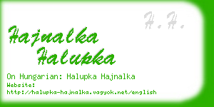 hajnalka halupka business card